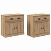 vidaXL Buffets 2 pcs Ch&ecirc;ne artisanal 70 x 35,5 x 67,5 cm