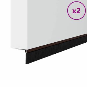 vidaXL Brosses d'&eacute;tanch&eacute;it&eacute; pour porte &agrave; visser 2 pc Marron 100 cm