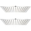 vidaXL Pomme de douche plongeante 2 pcs Acier inoxydable 25x25 cm