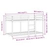 vidaXL Lit superpos&eacute; sans matelas 75x190 cm bois de pin massif