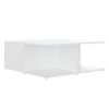 vidaXL Table basse blanc brillant 80x80x31 cm bois d'ingénierie