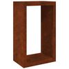 VidaXL &Eacute;tag&egrave;re &agrave; bois 60x40x100 cm acier r&eacute;sistant aux intemp&eacute;ries