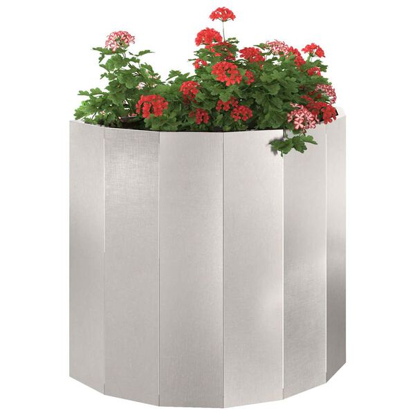 vidaXL Jardini&egrave;re Argent 60 x 30 x 50 cm Acier inoxydable