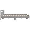 vidaXL Cadre de lit avec LED sans matelas sonoma gris 160x200 cm