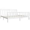 vidaXL Cadre de lit sans matelas blanc bois massif 200x200 cm