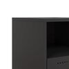 vidaXL Table de chevet noir 36x39x43,5 cm acier