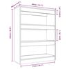 vidaXL Biblioth&egrave;que/Cloison Noir 80x30x103 cm Bois d'ing&eacute;nierie
