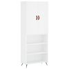 vidaXL Buffet haut Blanc 69,5x34x180 cm Bois d'ing&eacute;nierie