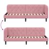 vidaXL Cadre de lit d'angle avec t&ecirc;te de lit Rose 80 x 200 cm Velours