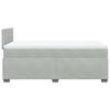 vidaXL Sommier &agrave; lattes de lit et matelas Gris clair 120x200cm Velours