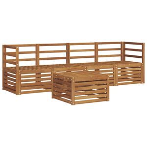 vidaXL Ensemble de canap&eacute;s d'ext&eacute;rieur 5 pc Naturel
