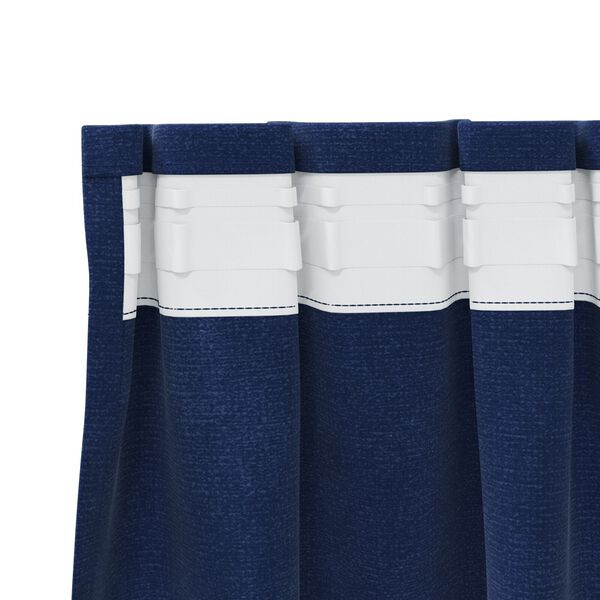 vidaXL Rideaux occultants 2 pcs Bleu fonc&eacute; 140 x 245 cm Velours