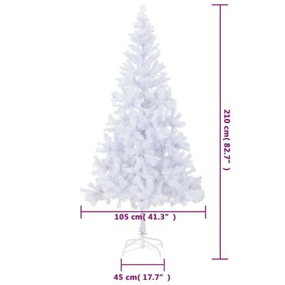 vidaXL Arbre de Noël artificiel et support Acier 210 cm 910 branches