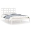 vidaXL Cadre de lit sans matelas blanc 160x200 cm bois massif