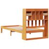vidaXL Lit biblioth&egrave;que sans matelas cire marron 75x190 cm pin massif