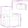 vidaXL Fauteuil inclinable &eacute;lectrique taupe tissu