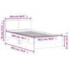 vidaXL Cadre de lit sans matelas avec t&ecirc;te de lit blanc 100x200 cm