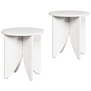 vidaXL Table basse 2 pcs Blanc