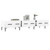 vidaXL Meuble TV blanc 150x36x30 cm bois d'ingénierie