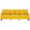 vidaXL Canap&eacute; &agrave; 3 places Jaune 180 cm Velours