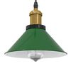vidaXL Lampe suspendue réglable hauteur E27 vert brillant Ø 22cm métal