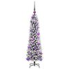 vidaXL Sapin de No&euml;l artificiel Blanc 120 cm PVC, m&eacute;tal et plastique