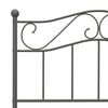 vidaXL Cadre de lit sans matelas gris m&eacute;tal 100x200 cm