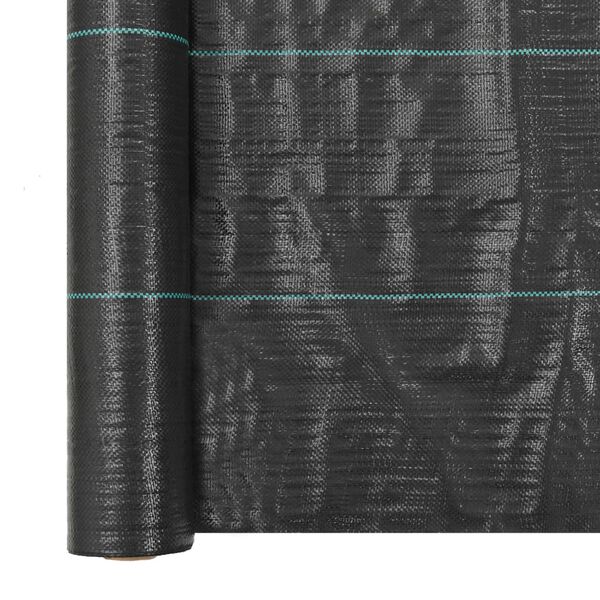 vidaXL Toile de paillage PP 1 x 25 m Noir