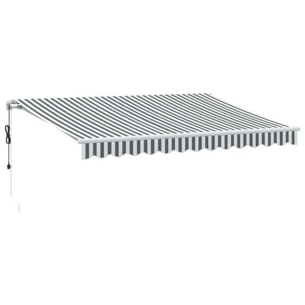 vidaXL Auvent r&eacute;tractable automatique avec LED anthracite et blanc