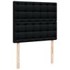 vidaXL Sommier &agrave; lattes de lit avec matelas Noir 120x200 cm Tissu