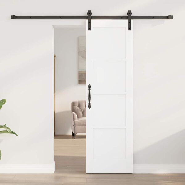 vidaXL Porte coulissante Blanc 61 x 198,5 cm Pin massif