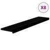 vidaXL Marches d'escalier 8 pcs marron fonc&eacute; 120x30x2 cm ch&ecirc;ne massif