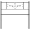 vidaXL T&ecirc;te de lit m&eacute;tal noir 80 cm