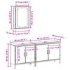 vidaXL Meubles de salle de bain 3 pcs Marron Bois d'ing&eacute;nierie