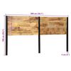 vidaXL T&ecirc;te de lit 200 cm bois massif manguier et fer
