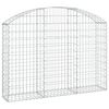vidaXL Panier de gabions arqu&eacute; 150x30x100/120 cm Fer galvanis&eacute;