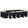vidaXL Ensemble &agrave; manger de jardin 13 pcs coussins noir r&eacute;sine tress&eacute;e