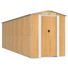 vidaXL Abri de jardin Marron clair 192x606x223 cm M&eacute;tal galvanis&eacute;