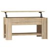 vidaXL Table basse ch&ecirc;ne sonoma 101x49x52 cm bois d'ing&eacute;nierie