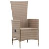 vidaXL Ensemble &agrave; manger de jardin 5 pcs Beige