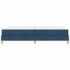 vidaXL Lit &agrave; ressorts avec matelas Bleu 200 x 200 cm tissu