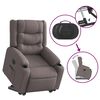 vidaXL Fauteuil inclinable &eacute;lectrique taupe tissu