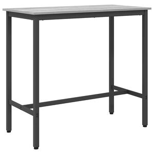 vidaXL table Gris Sonoma 100 x 50 x 90,5 cm Bois d'ing&eacute;nierie et acier