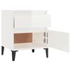 vidaXL Tables de chevet 2 pcs Blanc brillant 40x35x50 cm