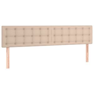 vidaXL T&ecirc;tes de lit Cappuccino 200x5x78/88 cm Similicuir