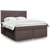 vidaXL Sommier &agrave; lattes de lit avec matelas Marron fonc&eacute; 180x200 cm