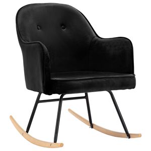 vidaXL Chaise &agrave; bascule Noir Velours