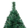 vidaXL Arbre de No&euml;l artificiel pr&eacute;-&eacute;clair&eacute; et boules vert 210 cm PVC