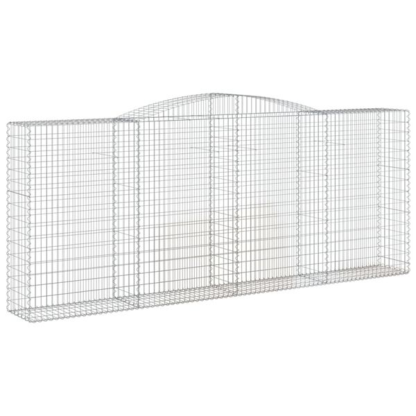 vidaXL Panier de gabions arqu&eacute; 400x50x160/180 cm Fer galvanis&eacute;