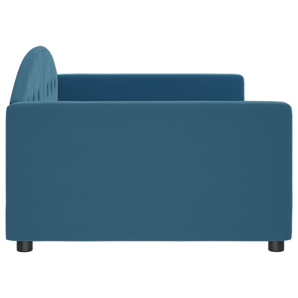 vidaXL Lit de repos sans matelas bleu 100x200 cm velours